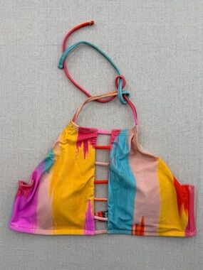 Gianni Bini Multicolor  Bikini Top - Yellow, Pink, Blue, Orange